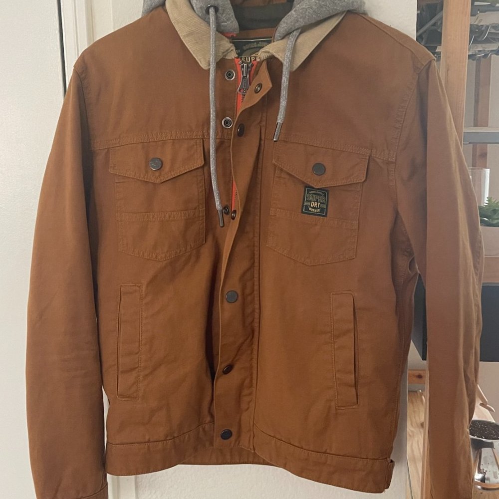 Superdry Mens Cotton Hoody Sherpa Trucker